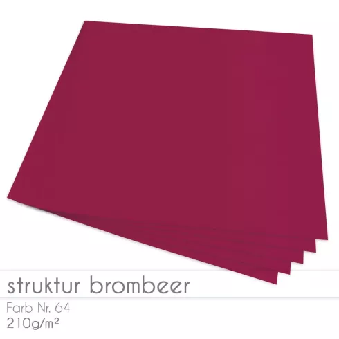 Cardstock "Struktur" 12"x12" 210g/m² (30,5 x 30,5cm) in struktur brombeere