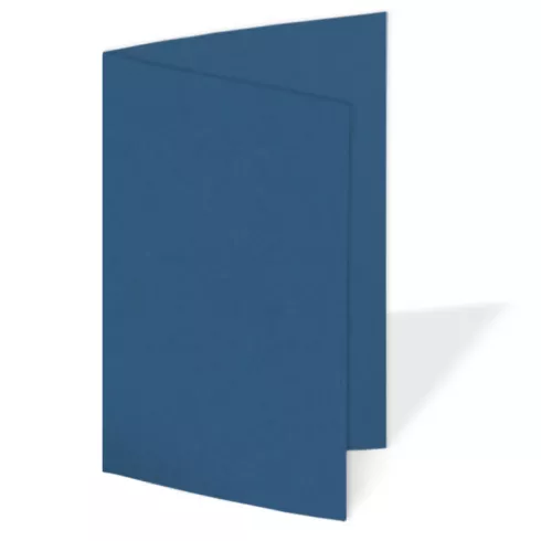 Faltkarte 250g/m² DIN A7 in kobaltblau