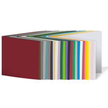 Sortiment "25 Farben Premium " 25x Faltkarten in 25 Farben Format 15x15cm - farbig sortiert