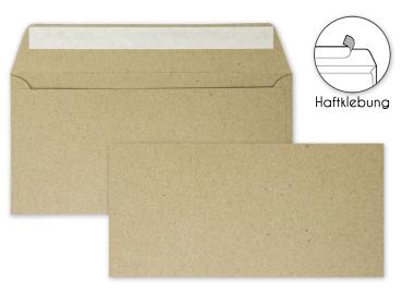 Briefumschlag DIN-Lang 100g/m² oF Haftklebung in kraft grau