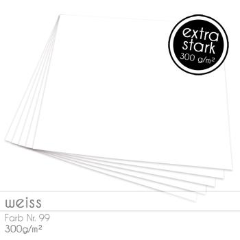 Cardstock "Premium" 12"x12" 300g/m² (30,5 x 30,5cm) in weiss (extra stark)