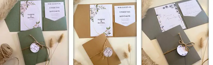 Blanko Hochzeitseinladung