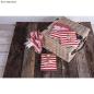 Preview: Papiertüten rot gestreift 25 Stück 12,9x16,8cm Lebensmittelecht