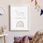 Preview: Tagesmutter-Kind-Poster "Regenbogen" | Einschulung | Meilensteintafel | Geschenk 1. Geburtstag | Personalisiertes Geschenk