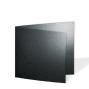Doppelkarte - Faltkarte quadratisch 15x15cm, 250g/m² in metallic-anthrazit