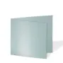 Doppelkarte - Faltkarte quadratisch 15x15cm, 300g/m² in metallic-platin