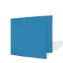 Preview: Doppelkarte - Faltkarte quadratisch 15x15cm, 240g/m² in pazifikblau