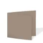 Preview: Doppelkarte - Faltkarte quadratisch 15x15cm, 220g/m² in taupe