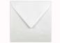 Briefumschlag 16x16cm in metallic-polarweiss, 120g, ohne Fenster, Nassklebung