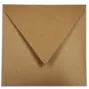 Briefumschlag 16x16cm in kraft braun, 100g, ohne Fenster, Nassklebung