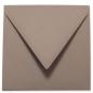 Briefumschlag 11x11cm in taupe 120g ohne Fenster, Nassklebung