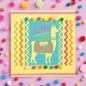 Preview: Xcut Stanzschablone "Llive Llaugh Llama"