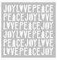 Preview: My Favorite Things "Peace, Love, and Joy" Stencil 6x6"