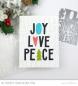 Preview: My Favorite Things "Peace, Love, and Joy" Stencil 6x6"