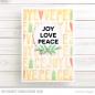 Preview: My Favorite Things "Peace, Love, and Joy" Stencil 6x6"