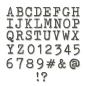 Preview: Sizzix Thinlits Craft Die-Set - Alphanumeric Tiny Type Upper / Buchstaben Schreibmaschine