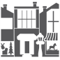 Preview: LDRS-Creative  Christmas on Main Street  Stencil 6x6