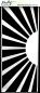 Preview: Picket Fence Studios Slim Line Rising Sun 4x10 Inch Stencil - Schablone