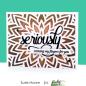 Preview: Picket Fence Studios Center Flower 6x6 Inch Stencil - Schablone