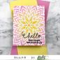 Preview: Picket Fence Studios Center Flower 6x6 Inch Stencil - Schablone