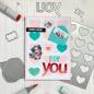 Preview: Time For Tea Dies Lots of Love Vertical A6 Cover Plate Metal