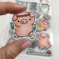 Preview: Time For Tea Clear Stamps Workout Pigs A6 