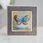 Preview: Woodware Mini Wings Marbled White  Clear Stamps - Stempel 