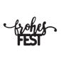 Preview: Mundart Dies - Stanzschablone "Deutscher Text frohes Fest"