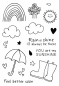 Preview: Janes Doodles " Rain or Shine" Clear Stamp - Stempelset