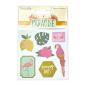 Preview: Dovecraft "Finding Paradise" Foam Glitter Stickers (7pcs) (DCSTK094)
