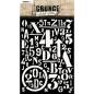 Preview: Studio Light - Schablone - Mask Background letters and numbers Artist’s atelier nr.13