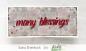 Preview: Picket Fence Studios Slim Line Oversized Many Blessings Word 4x10 Inch Die (SDCS-131)