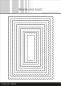 Preview: Simple and Basic " Small Pierced Scalloped Rectangles Cutting " Stanze -  Die