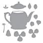 Preview: Spellbinders Die "Hybrid Tea Rose and Tea Pot Etched" Stanzschablone