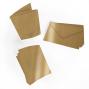 Preview: Passepartoutkarte mit ovalem Ausschnitt und Briefumschlag, DIN C6 in metallic coffee