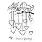 Preview: Woodware Hanging Hearts   Clear Stamps - Stempel 