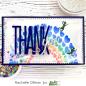 Preview: Picket Fence Studios Rainbow of Hearts 6x6 Inch Stencil - Schablone