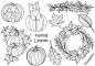 Preview: The Card Hut Autumnal Flora  Clear Stamps Stempelset 