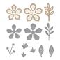 Preview: Spellbinders Hotfoil Plate - Glimmer Edge Flowers Glimmer