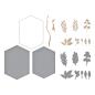 Preview: Spellbinders Hot Foil Geo Foliage Glimmer Hot Foil Plate & Die
