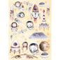 Preview: Studio Light - Essentials DIY block Explore the universe Stanzteile, Designpapier