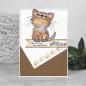 Preview: Woodware Fuzzie Friends Kati The Kitten   Clear Stamps - Stempel 