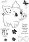 Preview: Woodware Fuzzie Friends Pablo The Pig   Clear Stamps - Stempel 