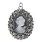 Preview: Tim Holtz - Idea Ology " Assemblage Pendant Crystal Cameo" - Metall Charms Madaillon Gemme