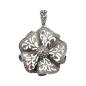 Preview: Tim Holtz - Idea Ology " Assemblage Pendant Ruffled Floral" - Metall Charms Blüte mit Strasssteinen