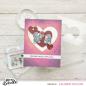 Preview: Heffy Doodle Heart Masquerade  Stencil - Schablone