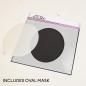 Preview: Heffy Doodle Oval Masquerade  Stencil - Schablone