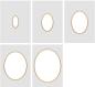 Preview: Couture Creations Cut, Foil & Emboss Die "Nesting Negative Ovals Dies "