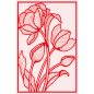 Preview: Gemini Tulip Window  Double-Sided Die - doppelseitige Stanze Tulpenfenster