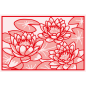 Preview: Gemini Water Lily Window  Double-Sided Die - doppelseitige Stanze Seerosenfenster
